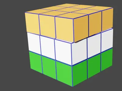 Rubik Cube with Indian flag Tiranga on Independence day 3D  Free low-poly 3D model