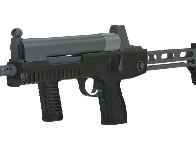 CF 05 Submachine gun Low Poly PBR Realistic Low-poly 3D model