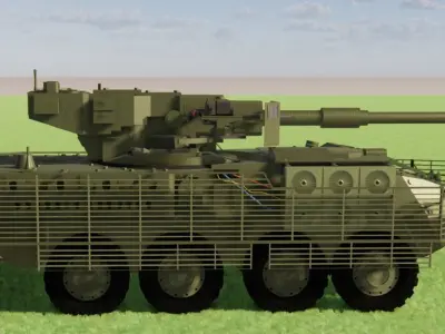 M1128 Moving Gun System 3D model