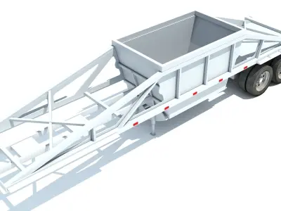 Bottom Dump Trailer 3D model