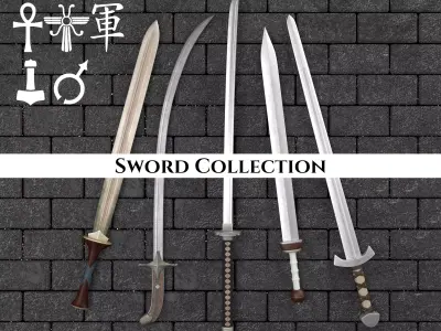 Ancient Collection Weapons Swords 3D Model Pack