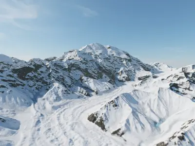 Mount Denali 8k PBR terrain 3D model