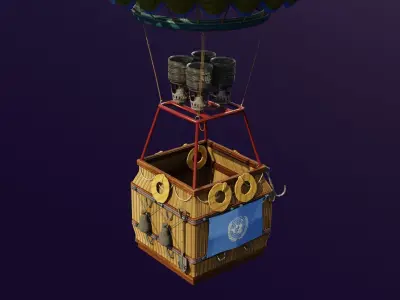 Hot air balloon 3D model shop