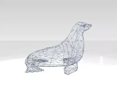 Seal Wireframe 3D model