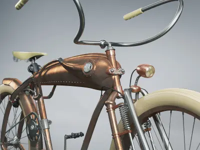 Bicycle Steampunk 3D model