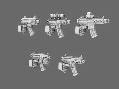 Space Knights MPX Style Pistol RIGHT 3D print model