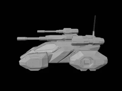 Futuristic Sci-Fi Battle Tank 3D model