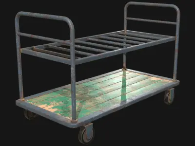 Cart 1 Low-poly 3D model