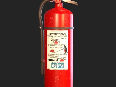 Fire Extinguisher Realistic Low-poly 3D model