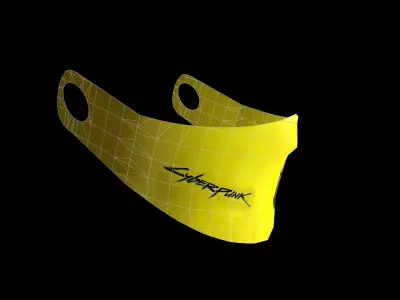 Cyberpunk Face Mask Free low-poly 3D model