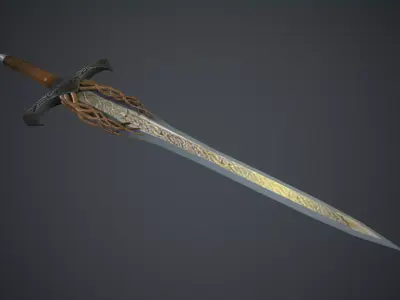 Sword lord of rings Low-poly 3D model purchase