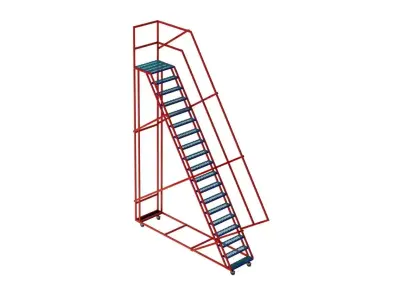 Escada Stairs 19 Steps Degraus 3D model