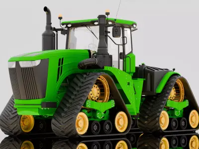 John Deere 9RX Tractor  Ultra High Detail Premium Low-poly 3D model
