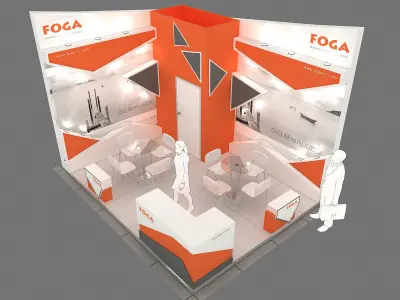 Exhibition Stand - ST0056 3D model