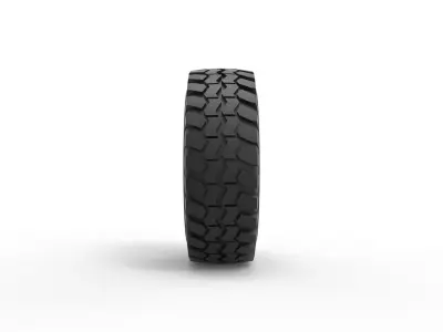 Offroad tire 24 Scale 1 to 10 3D print model