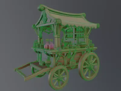 wizard cart 3D model