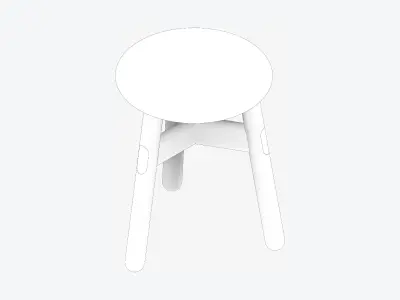 Stool - Timberline - Low Low-poly 3D model