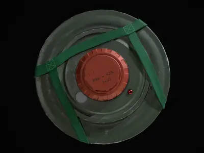 Land mine Free low-poly 3D model