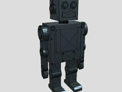 Fully Rigged Robot Low-poly 3D model