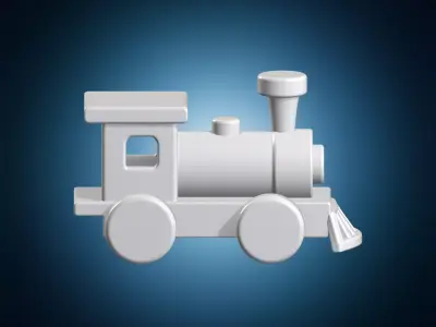 Toy Wooden Train 3D Print Model 3D print model