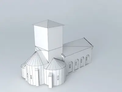 Church Montagrier Free 3D model