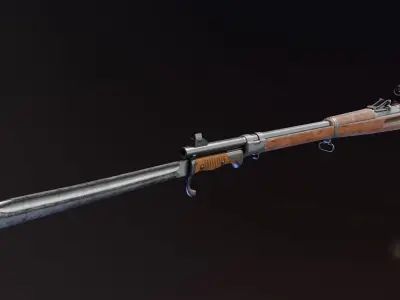 Gewehr 98 Low-poly 3D model
