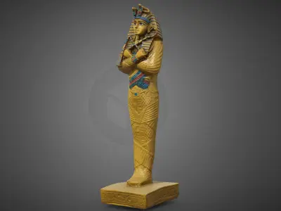 Plastic Egyptian Statue 3D 3D model
