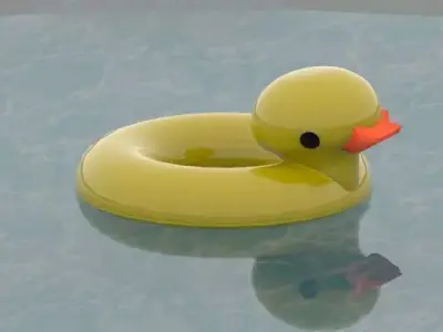 Rubber Ducky Pool Float 3D model