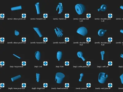 Death Star Droid One12 Scale Articulation STL Files 3D print model