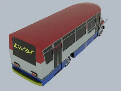 Argentinean Colectivo Low-poly 3D model