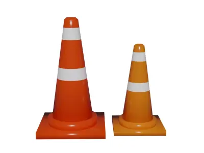Traffic Cone 3D model V2