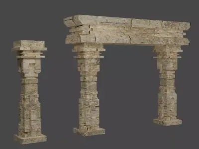 Ancient Ruins 01 Low-poly 3D model