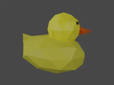 Low poly duck chick Free 3D model