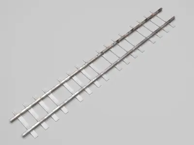 Railway Track 3D model 5