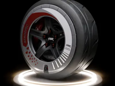 RIMS Velg Wheels HSR FE01SR Carbon fiber rotiform ssr oz bbs 3D model