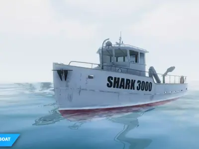 Fishing boat - water vehicle 3D model