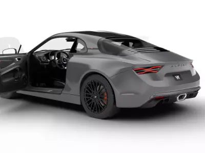 Alpine A110S 2020 HQ 3d model 3D model