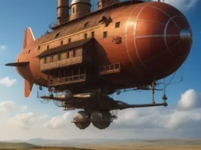 The Sky Fortress - Steampunk Airship 3D print model