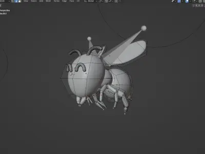 Animated Bee - Rigged  3D model
