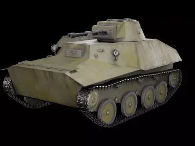Tank T-40 Low-poly 3D model