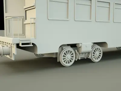 Train vagon 3D model purchase