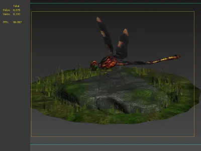 Dragonflies ants beneficial insects realistic arthropod insects 3D model