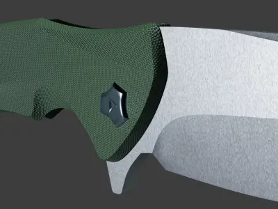 Khaki folding knife 3D model