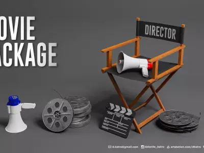 Movie Package 3D model