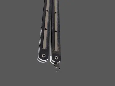 Butterfly Knife Low-poly 3D model