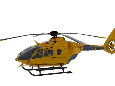 Helicopter Low-poly 3D model 15
