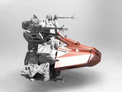 WARSHIP - Cruiser Speeder 4  3D model