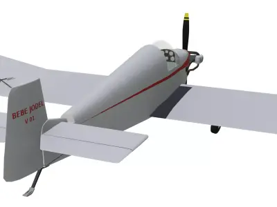 Jodel D9 Bebe Low-poly 3D model