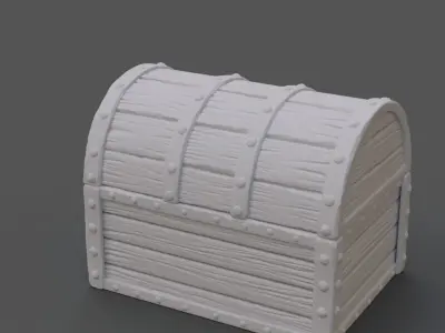 Chest wooden 3D model