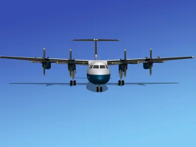 Dehavilland DHC-7 Blue Ridge American 3D model